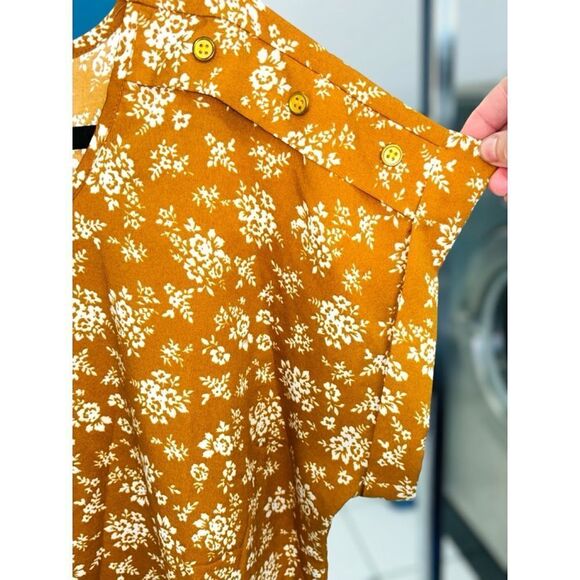 Speed Limit MPH Women’s 2X Copper Floral Lightweight Short Sleeve Boxy Top • GUC - Picture 7 of 12